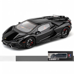 1/24 Lamborghini Revuelto Superautomobilio lydinio automobilio modelis Diecasts & Žaislinės transporto priemonės Metalinio žaislinio automobilio modelis Garso ir &scaron;viesos kolekcija Vaikams skirtas žaislas 1/24-Size:21*9.6*5cm juoda