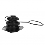 TPU antgalis, a&scaron;tuonkampis vožtuvas, pripučiama baidarė, vožtuvo antgalio pagrindas, PVC, juodas