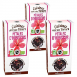 Fleurs comestibles bio p&eacute;tales d'hibiscus 240 g