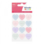 Stickers 3D en caoutchouc - ARTEMIO - Coeur - Rose - Enfant - Mixte