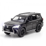 1/32 mastelio LEXUS LX570 SUV lydinio visureigis lieto metalo modelis, puiki modelių kolekcija, kompiuterio staliniai papuo&scaron;alai, dovana vaikams gimtadienio proga sidabras