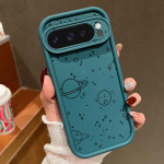 Mielas Planetos Žvaigždės Astronautas Spausdinys TPU Smūgiams Atsparus Dėklas Google Pixel 9 Pro XL 8 Pro 8A Objektyvo Apsauga Matinis Mink&scaron;tas Telefono Dėklas Google Pixel 8 Pro mėlyna