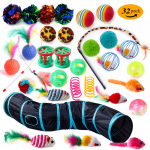 Žaislų rinkinys katėms &bdquo;Crossborder&ldquo;: Interaktyvus erzinimo žaislas, pliu&scaron;inė pelė ir garso žaislai Accessories Color Random