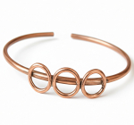 Minimalistinė gryno vario apyrankė, paprastas atviro vielos bangle, reguliuojami kasdieniai papuo&scaron;alai moterims Adjustable varis