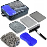 Automobilių valymo 6 vnt. / rinkinys Auto Care Wash valymo įrankis su mikropluo&scaron;to rank&scaron;luosčiais Wash Sponge Wash Gloves 1set