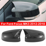 Skirta Ford Focus MK3 2012-2018 galinio vaizdo &scaron;oninio veidrodėlio dangčio sparno dangtelis Ox ragas i&scaron;orinių durų galinio vaizdo korpuso apdaila anglies pluo&scaron;to Gloss Black