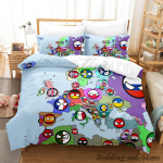 Naujas Countryball Polandballs Patalynės Komplektas Viengulis Twin Pilnas Queen King Dydžio Lovos Komplektas Suaugusiems Vaikams Miegamojo Antklodės Užvalkalų Rinkiniai Anime EU Single(135*200cm)3pcs