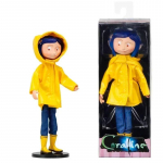 Sandėlyje NAUJAS NECA Coraline su dryžuotais mar&scaron;kiniais / Geltonu lietpalčiu 7 colių ABS/PVC veiksmo figūrėlė Žaislinė lėlė raudona