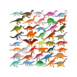 48 vnt. Mini dinozaurų figūrėlių rinkinys Mažų gyvūnų modeliai Realisti&scaron;ka simuliacija Edukaciniai vaikų žaislai Gimtadienio dovana berniukams Žaidimui