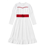 Helovino Annabelle Kostiumai Vaikams Suaugusiems Cosplay Conjuring Vaiduoklio Lėlės Suknelė Peruko Rinkinys M balta