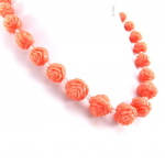 Les Tr&eacute;sors De Lily [J9145] - Collier cr&eacute;ateur 'Rosa Romantica' orange oranžinė