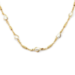 Les Tr&eacute;sors De Lily [L4345] - Collier Plaqu&eacute; Or 'Sissi' ivoire dor&eacute; - 45 cm 5 mm