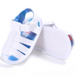 DYS Fashion Baby Boy medvilniniai audiniai mink&scaron;tu padu sandalai Prewalker vasariniai neslystantys batai 6-12M balta
