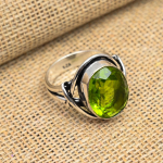 Žavingas Peridotas brangakmenis 925 Sterling Sidabras rankų darbo papuo&scaron;alų žiedas moterims 5