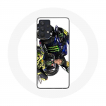 Coque pour Samsung Galaxy A13 5G Valentino Rossi Pilote de vitesse fond blanc