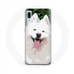 Coque pour samsung galaxy A40 Samoy&egrave;de Blanc Race de chiens