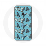 Coque pour Huawei P8 Lite 2017 papillons Fond bleu