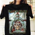 Iron Maiden Aces High Shirts Metal Band Unisex mar&scaron;kinėliai S