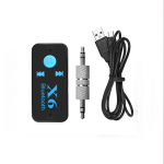 &bdquo;VAORLO X6 Bluetooth&ldquo; imtuvo garso adapteris, palaikantis TF kortelių grotuvą su 3,5 mm AUX metaliniu kabeliu, skirtas automobilio rinkinio garsiakalbiui, ausinėms, garso perdavimui juoda