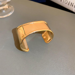 Netaisyklingo klostavimo plati apyrankė su rankogaliu, metalinė, reguliuojamo dydžio, atvira apyrankė moterims, prabangūs minimalistiniai bangle tipo papuo&scaron;alai, aksesuarai, dovanos 2 auksas