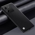 Prabangus PU odinis dėklas Xiaomi Poco M7 Pro 5G galiniam dangteliui, matinis TPU silikoninis visos apsaugos telefono dėklas PocoM7 Pro M7Pro For Poco M7 Pro 5G matinė juoda spalva