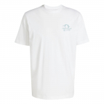 Adidas Originals Resort Grafinis Mados Laisvo Kirpimo Apvalia Kaklo Trumpomis Rankovėmis T-shirt Vyri&scaron;ki Vir&scaron;utiniai Balta KC4956 S