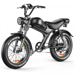Elektrinis dviratis EMOKO C93 20 1000W variklis 48V 20AH Maksimalus nuvažiuojamas atstumas 80 km Apkrova 150 kg Pilna amortizacija Juodas Black Seats juoda
