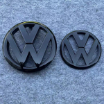Nauja VW VOLKSWAGEN Nauji Emblemos 2vnt 135mm 110mm Automobilio Priekinės Grotelės Ženklelis ir Galinės Bagažinės Dangtelio Logotipas Automobilio Stilius Fo