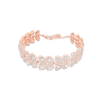Swarovski Eleganti&scaron;kas universalus dizainas Baron lydinio sidabru dengtas paauksuotas apyrankė Moteri&scaron;ka apyrankė Rožinio aukso 5647219 F,Rose Gold