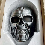 Helovino Terminatorius Kaukė Viso Veido Dervinė Kostiuminė Kaukė Vakarėliams Ir Vaidmenų Žaidimams Silver Mask