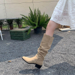 Pavasariniai Rudeniniai Ilgi Batai Moterims Vidutinio Kulno Kvadratiniu Pir&scaron;tu Ilgi Batai Moterims Cosplay Tendencija 2025 Gyaru Eleganti&scaron;ka Avalynė 35