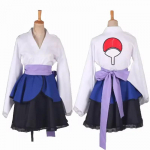 Lolita Anime Suknelė Moterims Cosplay Kostiumas Akatsuki Kimono, Padavėjos Suknelė Uchiha Sasuke Drabužių Kostiumų Stiliai XXXL balta