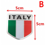 Aliuminis 3D metalinis Italijos Italijos vėliavos lipdukas, emblema, ženklelio lipdukas, papuo&scaron;kite automobilį B