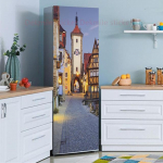 39 pasirinkimo stiliai Gėlės Peizažas &Scaron;aldytuvas Lipdukas Nulupamas Neper&scaron;lampamas Dviejų durų &scaron;aldiklio Spintelės Dekoras Meninė freska 60x180cm(not cut)