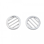 ABS chromo oro kondicionavimo / oro kondicionieriaus ventiliacijos dangtelio lipduko apdaila, skirta Kia Sportage R 3 SL LHD 2011 - 2015 automobilio salonui 2Pcs round cover