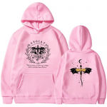 &bdquo;Fourth Wing&ldquo; dvipusiai megztiniai &bdquo;Basgiath War College&ldquo; gobtuvas Unisex megztiniai su gobtuvu &bdquo;Bookish&ldquo; gobtuvas ilgomis rankovėmis megztiniai vir&scaron;us XL rožinė