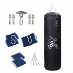 Bokso krep&scaron;io smėlio mai&scaron;as su pakabinamu kabliu Fitness Neužpildytas smūgis vaikams, gimnastikos salė, dziudo Black 100cm