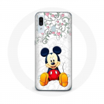Coque pour Samsung Galaxy A20e Mickey Mouse Fleurs C&oelig;urs