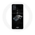Coque pour Samsung Galaxy A51 Game of Thrones Saison 8 Le Tr&ocirc;ne de Fer La maison Stark Logo L'hiver