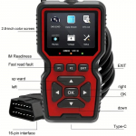 V519 universalus automobilio OBD II diagnostinis skaitytuvas Automobilių gedimų detektoriaus diagnostikos skaitytuvas juoda