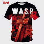 Y2K Drabužiai Naujas Stilius W.A.S.P. 3D spausdintas mar&scaron;kinėlis vyrams moterims vasarai hip-hop unisex kasdienis mar&scaron;kinėlis Harajuku apvalaus kaklo vir&scaron;us XXL