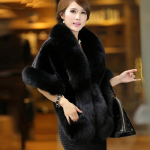Prabangus Eleganti&scaron;kas Moteri&scaron;kas dirbtinis audinės ka&scaron;myras žieminis &scaron;iltas kailinis skara Cape Fashion solid Moterų dirbtinio kailio Pashmina Poncho One Size