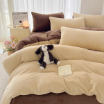 Pieno vilnos keturių dalių komplektas Sutir&scaron;tintos &scaron;iltos paklodės Patalių trijų dalių komplektas 1.2m bed