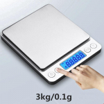 3KG/0,1g ne&scaron;iojamos skaitmeninės virtuvės maisto dietos svarstyklės Pa&scaron;to biuro tikslios svėrimo svarstyklės virtuvės įrankis