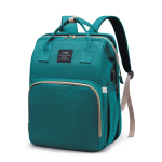 Didelės Talpos Mamos Krep&scaron;ys Lengvas Ne&scaron;iojamas Sulankstomas Lovelės Lova Didelės talpos Kelioniniai Nė&scaron;tumo Krep&scaron;iai Kūdikių Kuprinė Moteri&scaron;kas Mamos Krep&scaron;ys One Size žalia