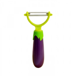 &Eacute;plucheur L&eacute;gumes - Original - 16 cm - Manche Aubergine - Acier Inoxydable - Pratique et Design
