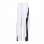 Adidas Treniruočių Bėgimo Kvėpuojantis Laisvalaikio Mados Dryžuotos Megztos Sportinės Kelnės Moteri&scaron;kos Apačios KF4935 L