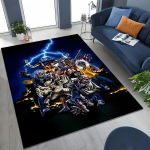3D Geležinių Merginų Muzikos Grupės Meninis Kilimas-Takelis Miegamajam Svetainei Sofai Namų Durų Takelis Dekoras, Didelis Vaikams Neslystantis Grindų Takelis 70x100cm( 27x39in )