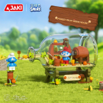 Smurfų Dažymo Kambarys Magi&scaron;ki Namai Statybiniai Kaladėlės Animacinis Namelis Modelis Kaladėlės Su Apsauginiu Dangteliu Vaikams Edukaciniai Žaislai Atostogų Dovanos