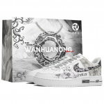 Nike Air Force 1 Wan Hua Nong, Chi Ren Wei Mei, Atsparus trinčiai Pirkinių krep&scaron;ys Žemi Skateboard batai Vyri&scaron;ki CW2288-111(Team113-S-BOX) 40